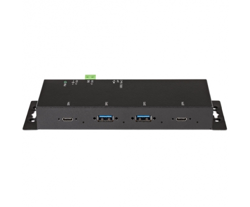 StarTech.com Hub USB C de 4 Puertos - 10Gbps - Ladrón Concentrador Industrial 2x USB Tipo C - 2x USB-A - con Protección ESD - Host USB-C o USB-A - A