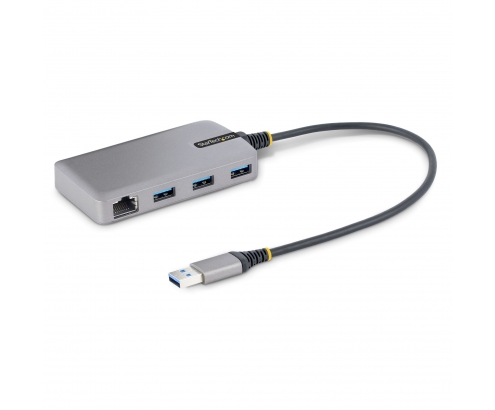 StarTech.com Hub USB de 3 Puertos USBA - USB 3.0 de 5Gbps - Alimentado por el Bus - Concentrador USB de 3 Puertos USB-A - Ladrón USB Portátil - Cabl