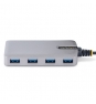 StarTech.com Hub USB de 4 Puertos - USB 3.0 de 5Gbps - Alimentado por el Bus - Concentrador de 4 Puertos USB-A con Alimentación Opcional - Ladrón US