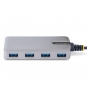 StarTech.com Hub USB de 4 Puertos USBA - USB 3.0 de 5Gbps - Alimentado por el Bus - Concentrador USB-C de 4 Puertos USB-A con Alimentación Opcional -