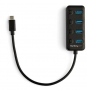 StarTech.com Hub USB Tipo C de 4 Puertos - Ladrón USB de 4 Puertos USB-A con Interruptores Individuales de Encendido/Apagado Negro