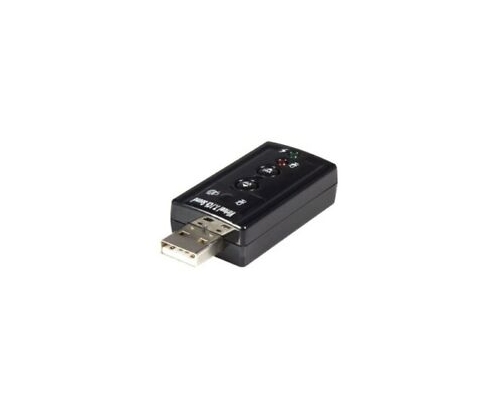 StarTech.com ICUSBAUDIO7 Tarjeta Sonido 7.1 Virtual USB Externa Adaptador Conversor Negro