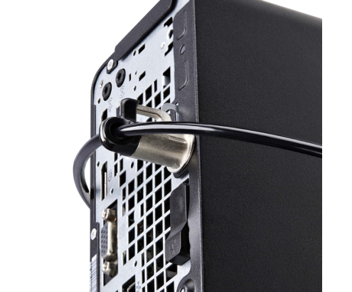 StarTech.com Juego de Candado para Ordenador de Sobremesa o Portátil y Periféricos - Cable de 3m de Acero - Candado Antirrobo - K-Slot - para 3 Disp