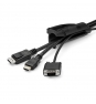 StarTech.com Manga de 2,5m en Espiral para Gestión de Cableado con Diámetro de 25mm negro 