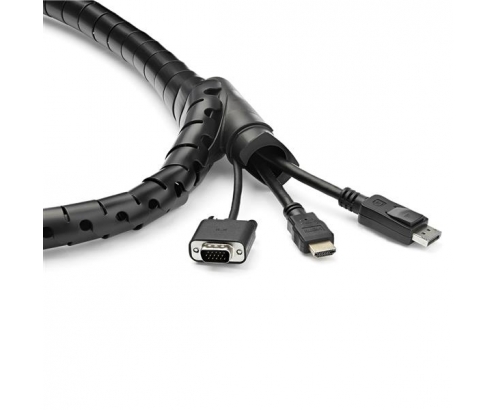 StarTech.com Manga de 2,5m en Espiral para Gestión de Cableado con Diámetro de 25mm negro 