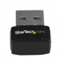 StarTech.com Micro Adaptador de Red Inalámbrica Wifi USB AC600 Externo - Wireless 1T1R 802.11ac - 2.4GHz y 5GHz negro