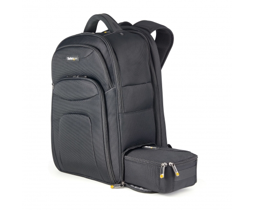 StarTech.com Mochila Ergonómica con Carcasa de Accesorios Removible para Ordenador Portátil de 17,3 Pulgadas - Morral para Profesionales de la Infor
