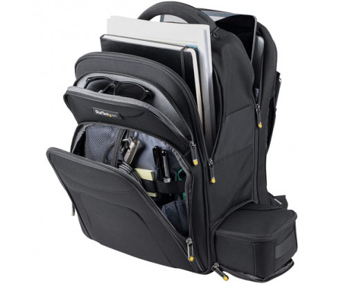 StarTech.com Mochila Ergonómica con Carcasa de Accesorios Removible para Ordenador Portátil de 17,3 Pulgadas - Morral para Profesionales de la Infor