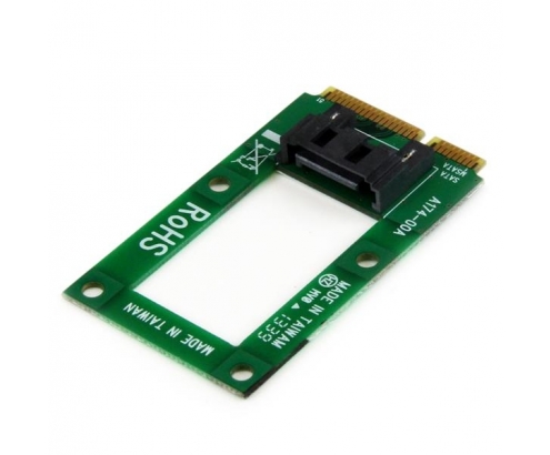 StarTech.com MSAT2SAT3 Adaptador mSATA a SATA para Disco Duro o SSD - Tarjeta Conversora Mini SATA a SATA
