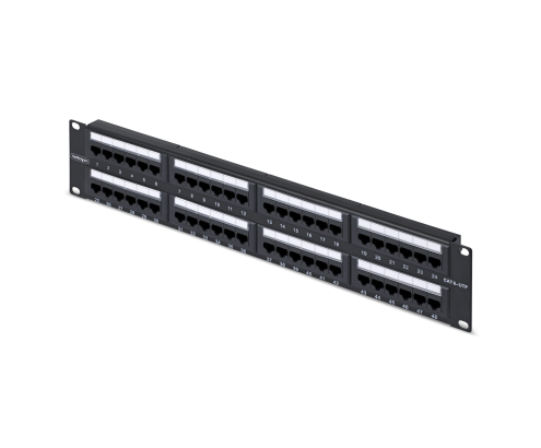 StarTech.com Panel de Parcheo 2U de 48 Puertos Cat6 RJ45 de Montaje en Rack de Servidores - UTP -Tipo 110 Punch Down - Panel de Parcheo para Rack de S
