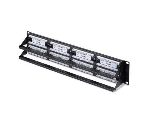 StarTech.com Panel de Parcheo 2U de 48 Puertos Cat6 RJ45 de Montaje en Rack de Servidores - UTP -Tipo 110 Punch Down - Panel de Parcheo para Rack de S