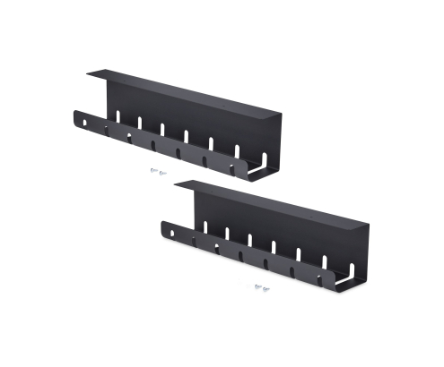 StarTech.com Paquete de 2 - Bandeja de Gestión de Cables para Debajo del Escritorio - Longitud de 53cm por Bandeja - Administrador de Cableado de Ran