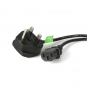 StarTech.com PXT101UK3M Cable de Alimentación Corriente de 3m para Ordenador C13 a Enchufe Británico Clavija Inglesa - BS 1363 - Negro 