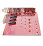 StarTech.com QUAD-M2-PCIE-CARD-B tarjeta y adaptador de interfaz Interno M.2