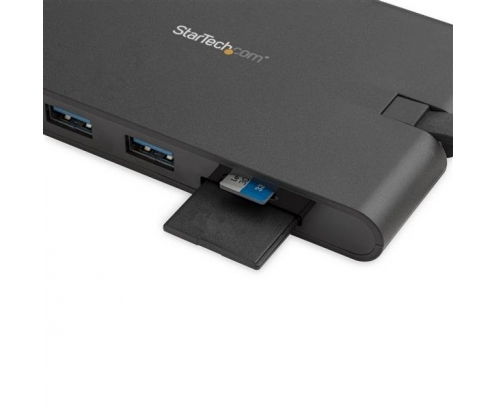 StarTech.com Replicador de Puertos USB-C para Portátiles - Docking Station USB Tipo C HDMI VGA GbE con Lector de Tarjetas SD - Win Mac