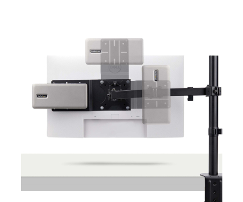 StarTech.com Soporte Bracket de Montaje VESA Compatible con 75x75/100x100 para NUC/Thin Client/Docking Stations - Soporte VESA para Mini PC