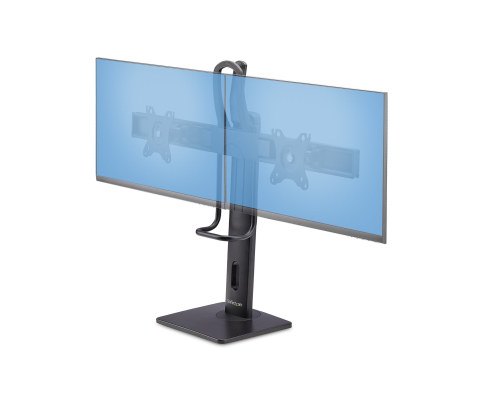 StarTech.com Soporte de Escritorio de Travesaño para Dos Monitores de 27 Pulgadas - Capacidad de 12kg - Soporte VESA de 75x75 o 100x100 - Ajustable