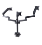 StarTech.com Soporte de Escritorio para 3 Monitores VESA 75x75/100x100 de 27 Pulgadas - Grommet o Abrazadera en C - Ajuste sin Herramientas - Brazo As