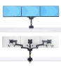 StarTech.com Soporte de Escritorio para 3 Monitores VESA 75x75/100x100 de 27 Pulgadas - Grommet o Abrazadera en C - Ajuste sin Herramientas - Brazo As