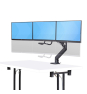StarTech.com Soporte VESA de Sobremesa para Tres Monitores de 27 Pulgadas - 75x75/100x100 - Brazo de Soporte para 3 Monitores - Grommet o Mordaza - Aj