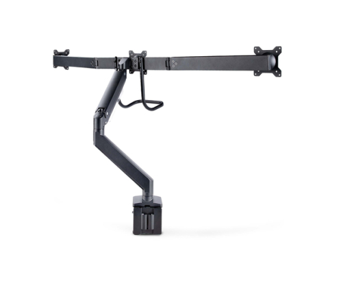StarTech.com Soporte VESA de Sobremesa para Tres Monitores de 27 Pulgadas - 75x75/100x100 - Brazo de Soporte para 3 Monitores - Grommet o Mordaza - Aj