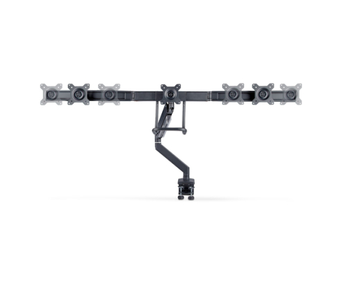 StarTech.com Soporte VESA de Sobremesa para Tres Monitores de 27 Pulgadas - 75x75/100x100 - Brazo de Soporte para 3 Monitores - Grommet o Mordaza - Aj