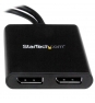 StarTech.com Splitter Multiplicador Mini Displayport a 2 puertos DisplayPort - Hub MST - Negro 