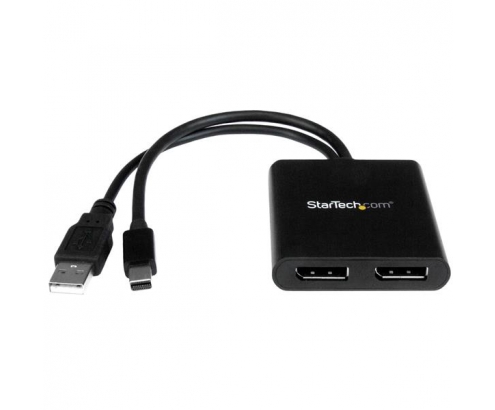 StarTech.com Splitter Multiplicador Mini Displayport a 2 puertos DisplayPort - Hub MST - Negro