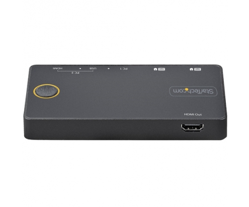 StarTech.com Switch Conmutador de 2 Puertos HÍ­brido USB-A HDMI y USB-C para 1 Monitor HDMI 2.0 4K de 60Hz para Ordenador de Sobremesa o Portátil - A