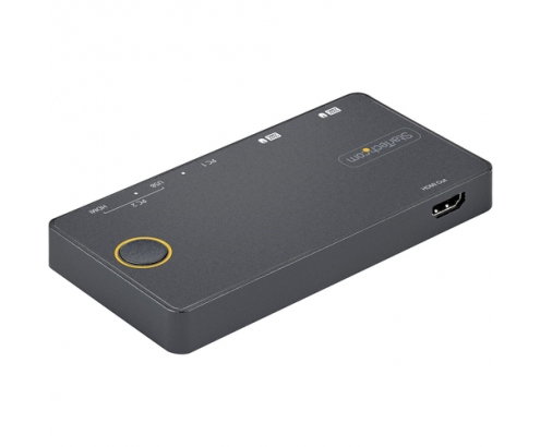 StarTech.com Switch Conmutador de 2 Puertos HÍ­brido USB-A HDMI y USB-C para 1 Monitor HDMI 2.0 4K de 60Hz para Ordenador de Sobremesa o Portátil - A