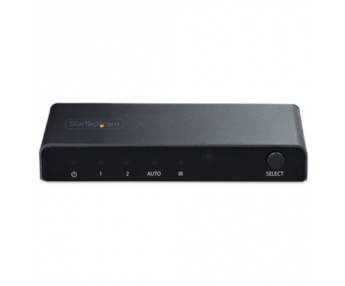 StarTech.com Switch Conmutador HDMI de 2 Puertos de 8K - Selector HDMI 2.1 UHD de 4K a 120Hz/8K 60Hz - HDR10+ - Adaptador de Alimentación y Mando a D