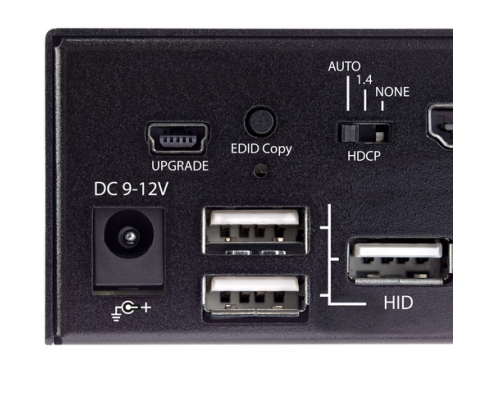 StarTech.com Switch Conmutador KVM de 2 Puertos HDMI 2.0 4K para 1 Monitor - VÍ­deo de 4K y 60Hz Ultra HD - HDR - Hub Ladrón USB 3.0 de 2 Puertos y 4