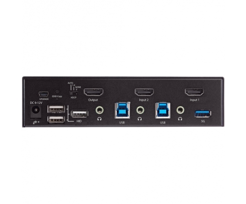 StarTech.com Switch Conmutador KVM de 2 Puertos HDMI 2.0 4K para 1 Monitor - VÍ­deo de 4K y 60Hz Ultra HD - HDR - Hub Ladrón USB 3.0 de 2 Puertos y 4