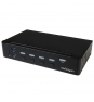 StarTech.com Switch Conmutador KVM de 4 Puertos DisplayPort 4K con USB 3.0 - Negro