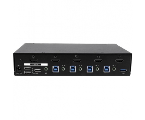 StarTech.com Switch Conmutador KVM de 4 Puertos HDMI 1080p con USB 3.0 - Negro