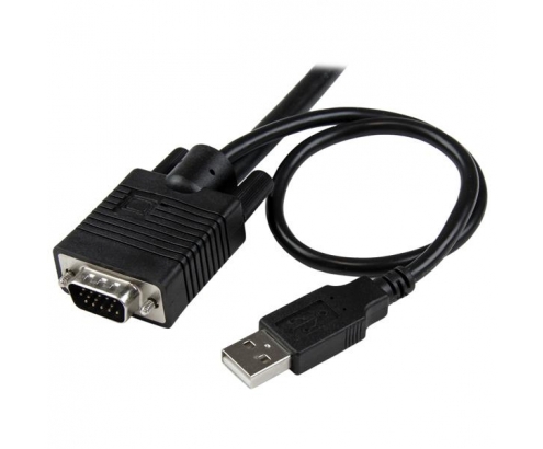 StarTech.com Switch Conmutador KVM de Cable con 2 Puertos VGA USB Alimentado por USB con Interruptor Remoto