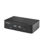 StarTech.com Switch Conmutador KVM DisplayPort de 2 Puertos - 8K60/4K144 - para Un Monitor - DP 1.4 - 2x USB 3.0 - 4x USB 2.0 HID - Conmutado por Boto