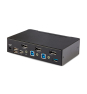 StarTech.com Switch Conmutador KVM DisplayPort de 2 Puertos - 8K60/4K144 - para Un Monitor - DP 1.4 - 2x USB 3.0 - 4x USB 2.0 HID - Conmutado por Boto