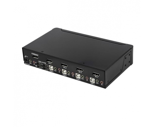 StarTech.com Switch KVM de 4 Puertos DisplayPort con Resolución de 4K a 60Hz - Negro