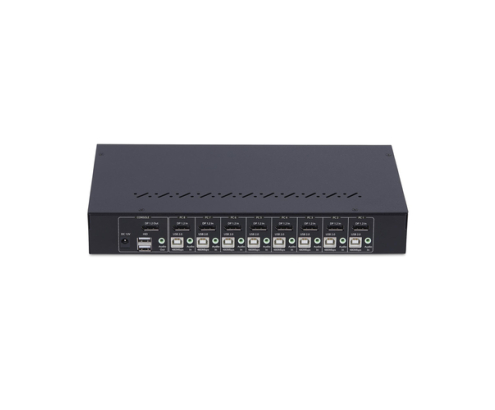 StarTech.com Switch KVM de 8 Puertos DisplayPort 4K 60Hz - Conmutador KVM DP 1.2 4K60 con Kit de Montaje 1U para Rack - con Hub USB de 4 Puertos - Con