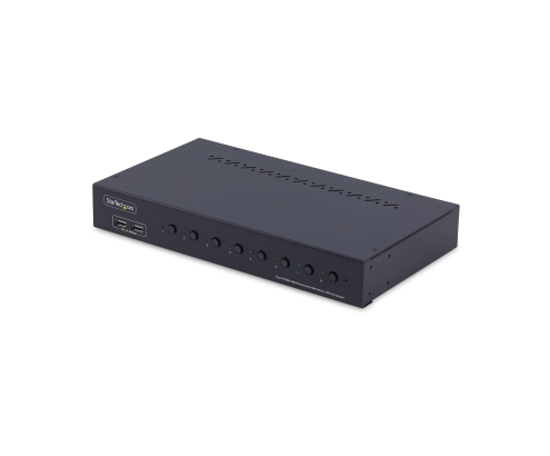 StarTech.com Switch KVM de 8 Puertos HDMI 4K 60Hz - Conmutador KVM HDMI 2.0 con Kit de Montaje 1U para Rack - con Hub USB de 4 Puertos - Conmutado por