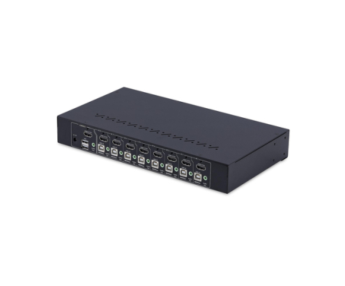 StarTech.com Switch KVM de 8 Puertos HDMI 4K 60Hz - Conmutador KVM HDMI 2.0 con Kit de Montaje 1U para Rack - con Hub USB de 4 Puertos - Conmutado por