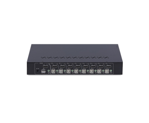 StarTech.com Switch KVM de 8 Puertos HDMI 4K 60Hz - Conmutador KVM HDMI 2.0 con Kit de Montaje 1U para Rack - con Hub USB de 4 Puertos - Conmutado por