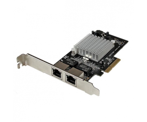 StarTech.com Tarjeta Adaptador de Red PCI Express PCI-E Gigabit Ethernet con 2 Puertos RJ45 Chipset Intel i350