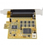 StarTech.com Tarjeta Adaptadora PCI Express Serie de 8 Puertos RS232 - Tarjeta Serial PCIe - DB9 UART 16C1050 - Tarjeta de Expansión Controladora Ada