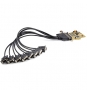 StarTech.com Tarjeta Adaptadora PCI Express Serie de 8 Puertos RS232 - Tarjeta Serial PCIe - DB9 UART 16C1050 - Tarjeta de Expansión Controladora Ada