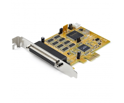 StarTech.com Tarjeta Adaptadora PCI Express Serie de 8 Puertos RS232 - Tarjeta Serial PCIe - DB9 UART 16C1050 - Tarjeta de Expansión Controladora Ada