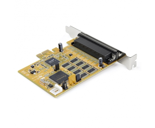 StarTech.com Tarjeta Adaptadora PCI Express Serie de 8 Puertos RS232 - Tarjeta Serial PCIe - DB9 UART 16C1050 - Tarjeta de Expansión Controladora Ada