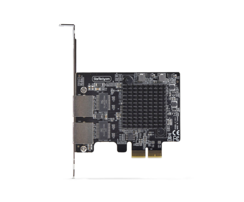 StarTech.com Tarjeta de Red Ethernet PCI Express de 2 Puertos Gigabit 5G - Tarjeta Adaptador Ethernet PCI-E Chipset RTL8126 - Tarjeta LAN 5G/2.5G/1G/1