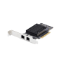 StarTech.com Tarjeta de Red Ethernet PCIe de 2 Puertos RJ45 de 10Gb - Adaptador de Red Ethernet de RJ45 Doble 10GBase-T - Tarjeta NIV - Chipset Broadc